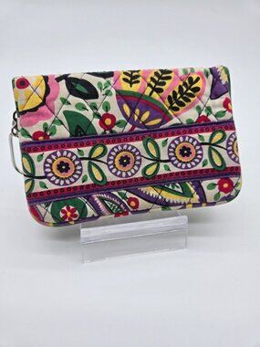 Vera Bradley Viva La Vera Bi-fold Snap Id Wallet with Kisslock Coin Pocket